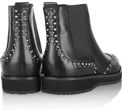 Женские черные кожаные ботинки челси с шипами от MICHAEL Michael Kors