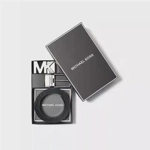 Мужской двусторонний ремень Michael Kors Box Jet Set 4 en 1 Signature Leather Gift Set Cinturón