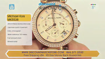 Michael Kors MK5538 Женские часы Parker из стали и черепахового ацетата с браслетом Chrono Watch Video Обзор
