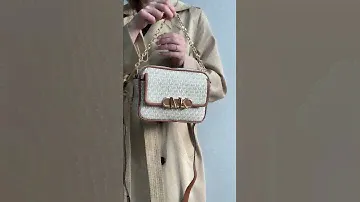 Сумка Michael Kors Parker Medium Logo Crossbody Bag Cream Brown
