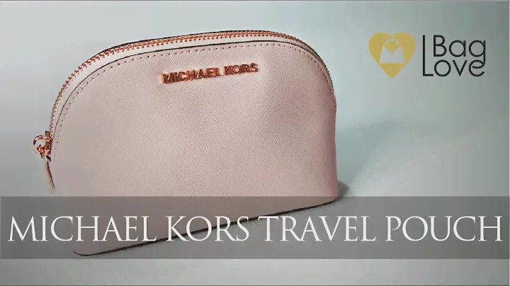 What's Inside Michael Kors Jet Set Travel Pouch? 🌸 | Designer Makeup Cosmetic Travel Pouch Review