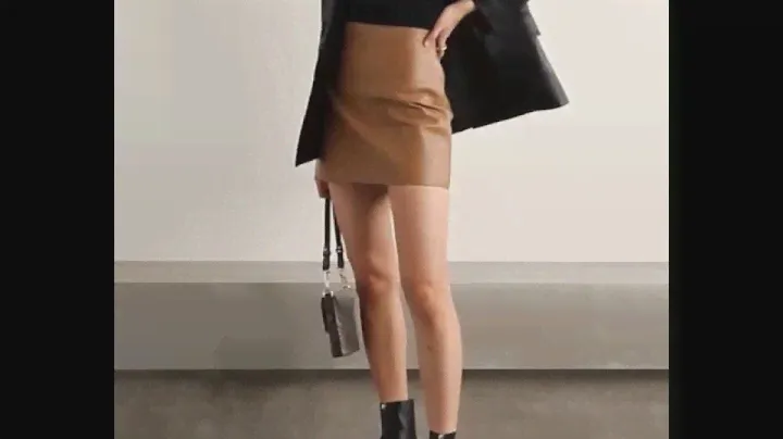 THEORY Leather mini skirt