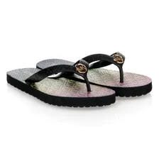 Michael Kors Kids Черные вьетнамки с блестками