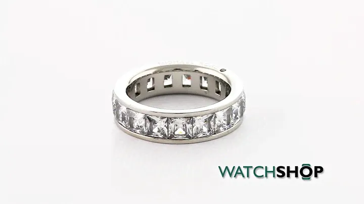 Michael Kors Jewellery Ladies' PVD Silver Plated Park Avenue Barrel Ring Size O (MKJ4751040506)