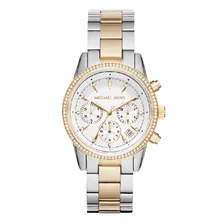 Часы наручные Michael Kors Ritz с хронографом, золотой / серебристый
