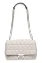 Michael Michael Kors Woman Quilted Leather Shoulder Bag Light Gray