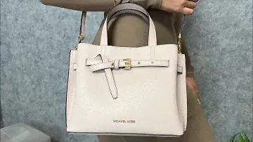 Распаковка сумки MICHAEL KORS Emilia Small Pebbled Leather Satchel (powder blush)