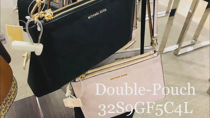 MICHAEL KORS ☜SHOPPING☞  Large Pebbled Leather Double-Pouch Crossbody / 32S9GF5C4L / Black