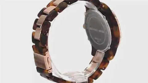 Michael Kors Women's MK5416 Madison Chronograph Tortoise and Rose Gold Watch