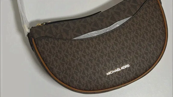 Распаковка Michael Kors Dover Medium Signature Logo Crossbody Bag в цвете Brown