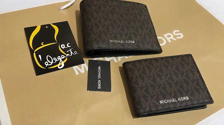 Michael Kors Cooper billfold with card case dark brown