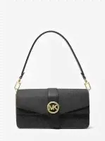 Сумка кросс-боди MICHAEL KORS Greenwich Medium, фактура зернистая, черный-0