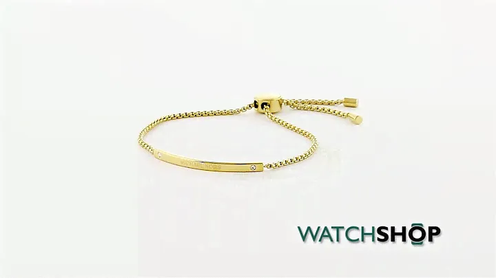 Michael Kors Jewellery Ladies' PVD Gold plated Logo Slider Bracelet (MKJ4641710)