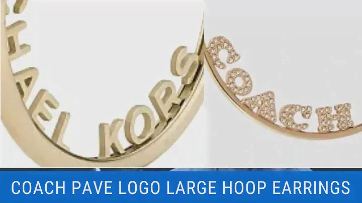 Coach Pave Logo Large Hoop Earrings | Michael Kors Hoops Comparison | Wear with your Handbags