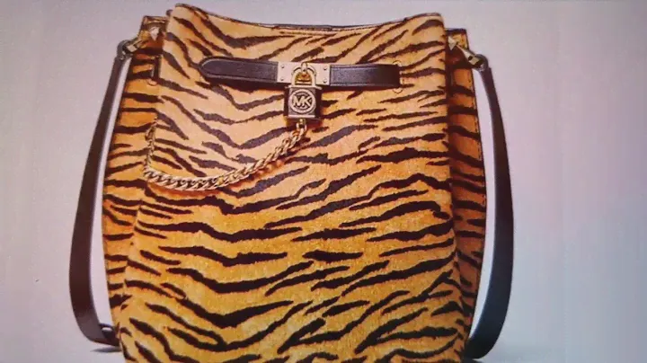 Michael Kors|Hamilton Legacy Medium Tiger Print Calf hair