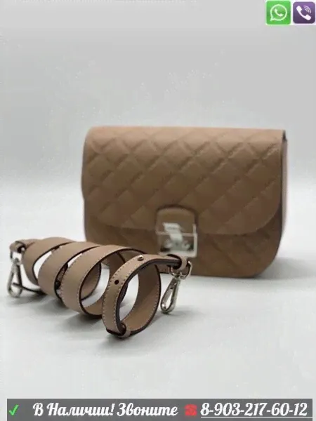 Сумка Michael Kors Sloan Large Quilted Leather Shoulder Бежевый-4