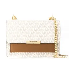 Сумка Michael Kors Jade "White/Brown"