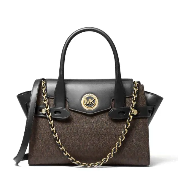 Сумка Michael Kors Carmen 30S0GNMS1L Brown Black Small Черная id#160241