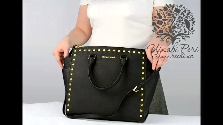 Сумка tote MICHAEL Michael Kors Selma Stud Large черная