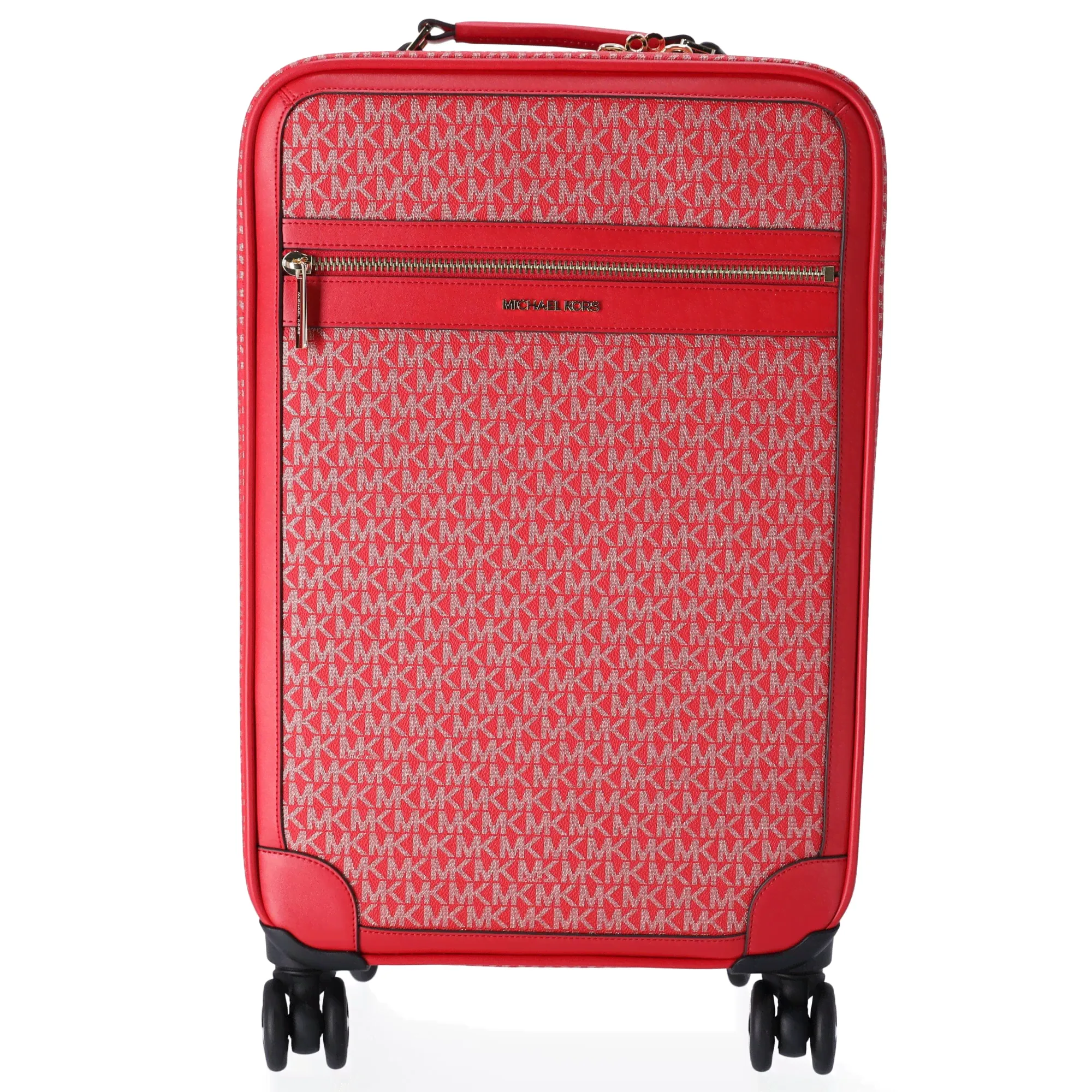 Michael Kors Jet Set Travel Trolley Carry-on Suitcase MK Signature Bright Red