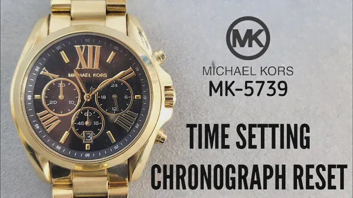 MICHAEL KORS MK-5739 How To Setting TIME and RESET Chronograph Hands