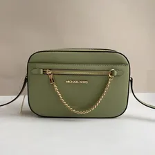 Сумка Michael Kors Jet Set Кроссбоди с цепочкой, оливковый