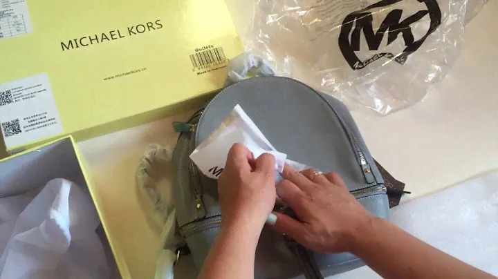 Распаковка рюкзака Michael Kors Rhea backpack grey. Unboxing backpack Michael Kors Rhea gray.