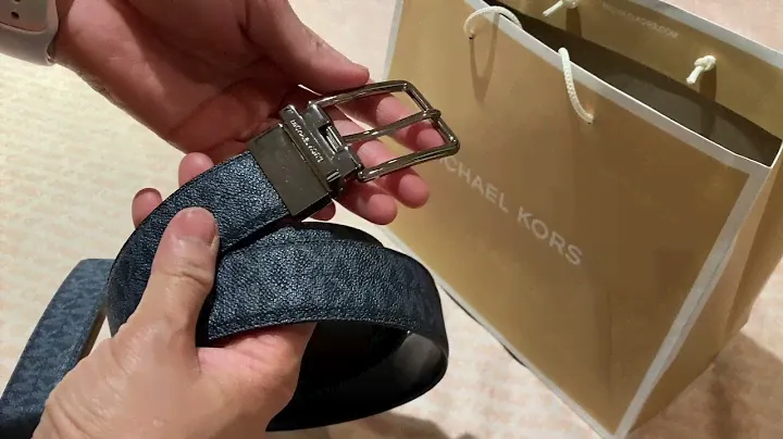 How to remove Michael Kors Reversible Belt from Buckle Cut and Unbox with Me
