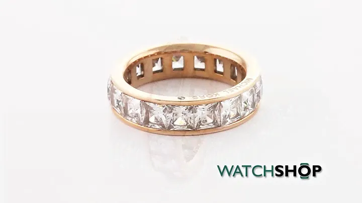 Michael Kors Jewellery Ladies' PVD rose plating Park Avenue Barrel Ring Size O (MKJ4752791506)