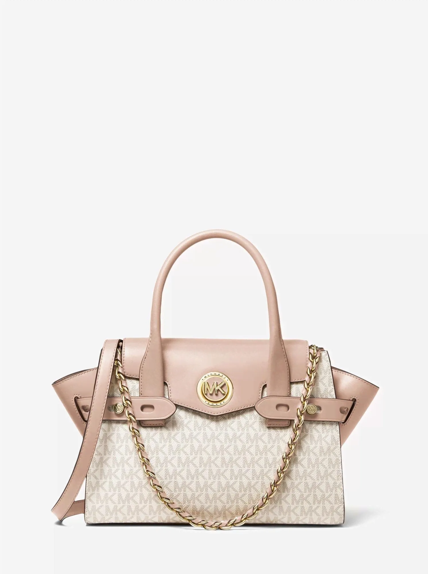 Сумка Michael Kors Carmen 30S0GNMS1B WANILLA / SOFT PINK Small-0