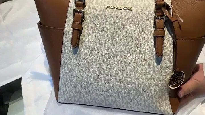 MICHAEL KORS CHARLOTTE TOTE| what's in my bag |13"6 laptop|Best compact affordable designer tote|fun