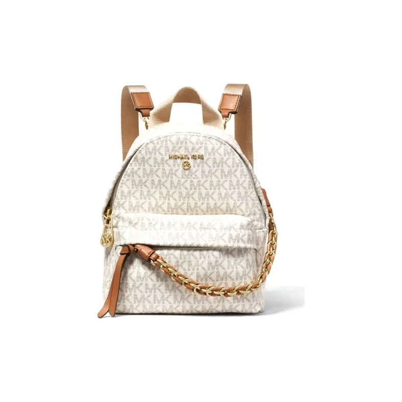 Michael Kors Slater Extra-Small Logo Convertible Backpack White-0