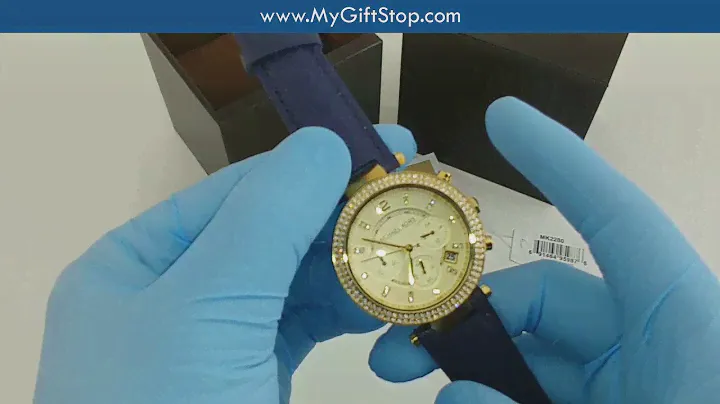 Michael Kors MK2280 Parker Chrono Women's Navy Blue Strap Watch Video