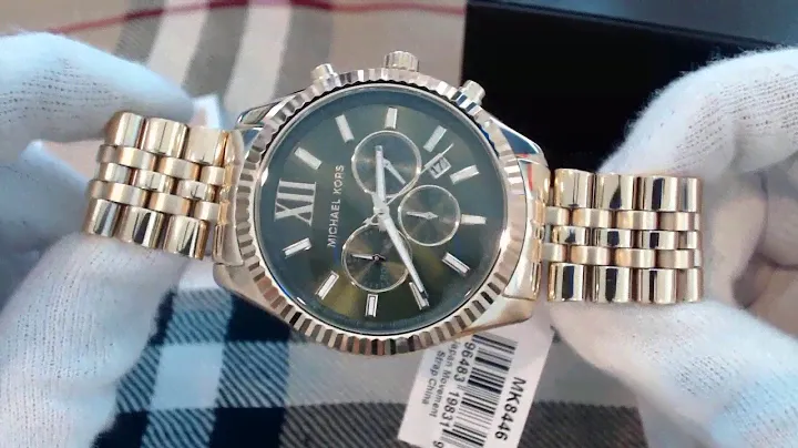 Men's Michael Kors Lexington Gold Tone Steel Chronograph Watch MK8446