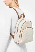 Белый рюкзак Michael Kors Abbey Medium Signature 29x25 см*