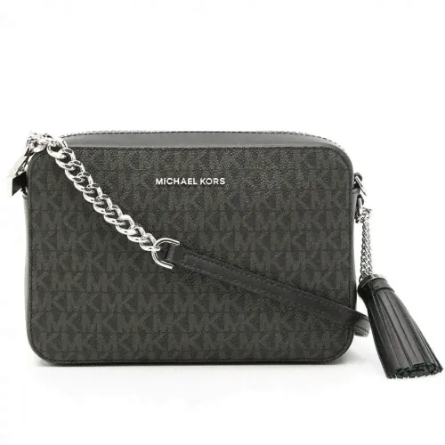 Сумка Michael Kors Jet Set "Black logo"-0