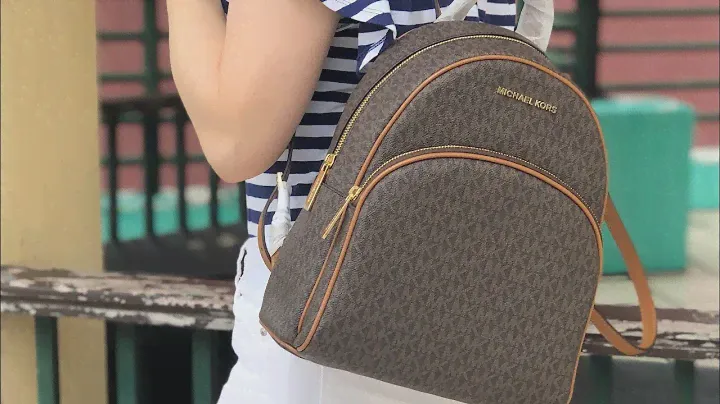 Michael Kors Abbey medium backpack brown acorn