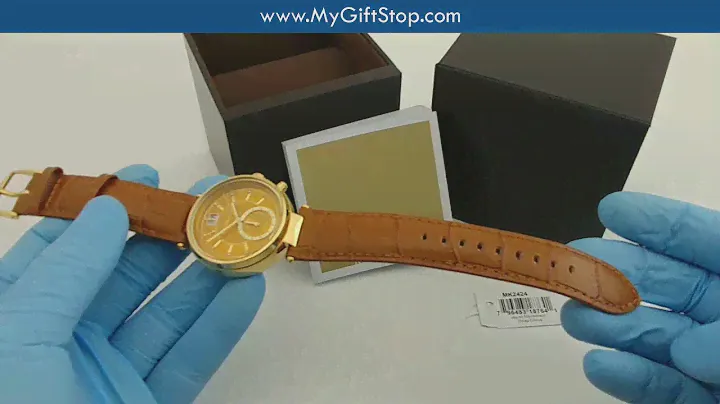 Michael Kors MK2424 Sawyer Women's Brown Dial Chrono Watch Video