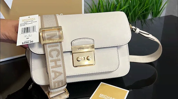 Распаковка MICHAEL KORS Sloan Editor Medium Leather Shoulder Bag (white)