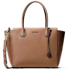 Вместительная кожаная сумка MICHAEL KORS Mercer Золотая