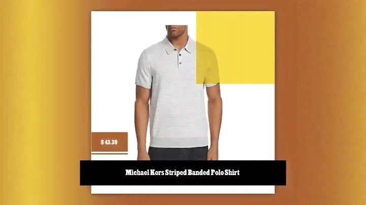 Michael Kors Striped Banded Polo Shirt