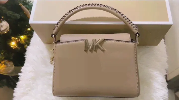 Michael Kors Karlie Small Leather Crossbody in Camel