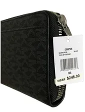 Кошелек женский Michael Kors, Cooper Tech Zip Around, черный длинный