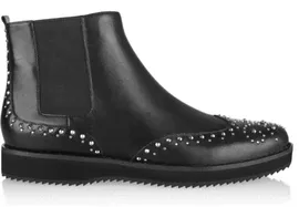 Женские черные кожаные ботинки челси с шипами от MICHAEL Michael Kors